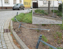 Zerst&ouml;rtes_Rabattenschutzgitter_Montage