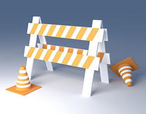 Baustelle Stra�ensperrung Sperrung