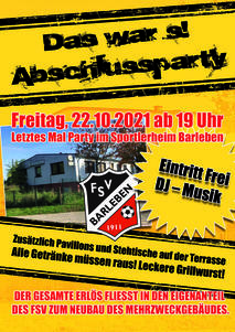 Bild vergr&ouml;&szlig;ern: Abschlussparty FSV Sportlerheim