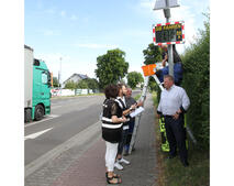 Geschwindigkeitsmesstafel Breiteweg Barleben