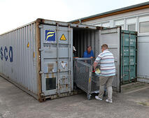 Bild vergr&ouml;&szlig;ern: Container Zivilschutzlager Rollboxen