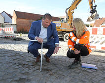 Schulstra�e Errichtung Parkplatz Stra�ensanierung