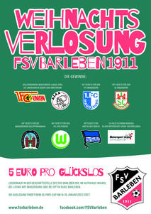 Bild vergr&ouml;&szlig;ern: Poster Weihnachtsverlosung FSV Barleben