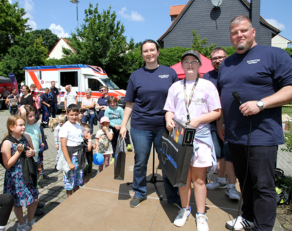 Blaulichttag Preisübergabe Stempellauf