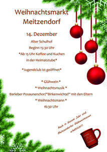 Bild vergr&ouml;&szlig;ern: Plakat Weihnachtsmark Meitzendorf 2024