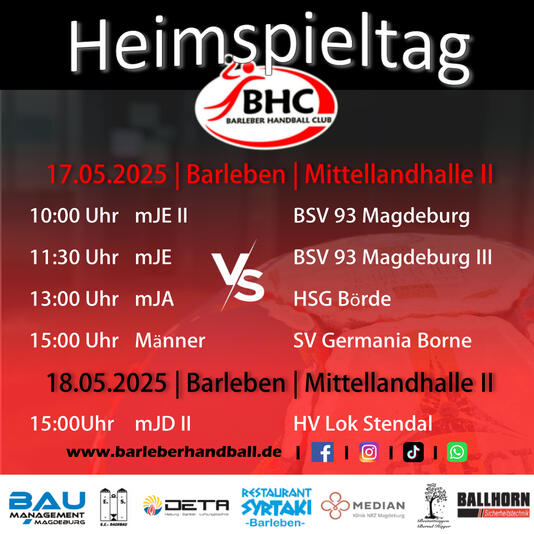 Interner Link: Zur Veranstaltung 22. Heimspieltag des Barleber HC