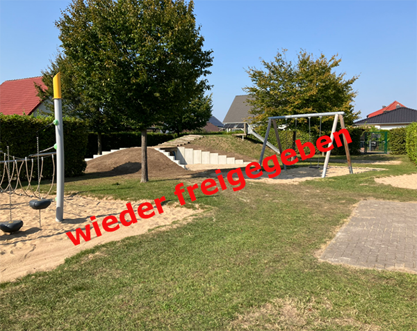 Spielplatz wieder freigegeben