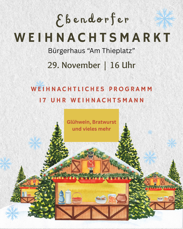 Interner Link: Zur Veranstaltung Weihnachtsmarkt Ebendorf