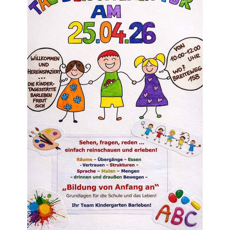 Plakat Tag der offenen T�r KiGa