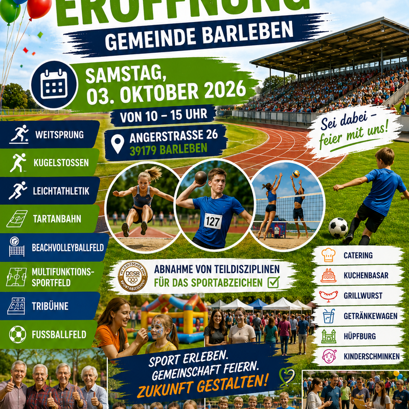Bild vergr&ouml;&szlig;ern: Plakat Er�ffnung Sportpark Barleben