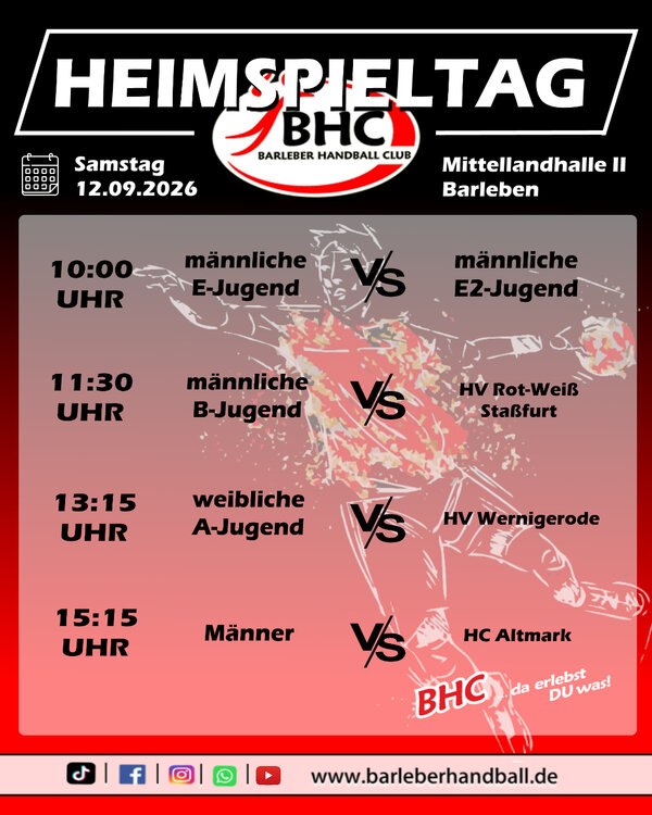 Bild vergr&ouml;&szlig;ern: Flyer Heimspieltag 19.09.2026