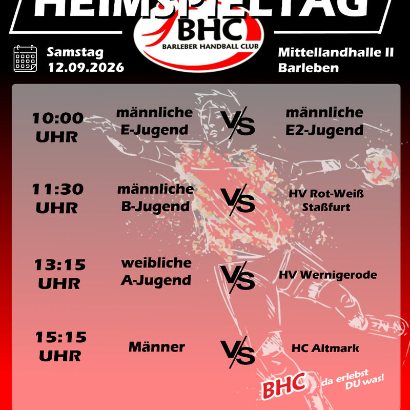 Bild vergr&ouml;&szlig;ern: Flyer Heimspieltag 19.09.2026