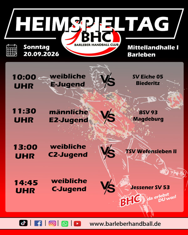 Bild vergr&ouml;&szlig;ern: Flyer Heimspieltag 20.09.2026