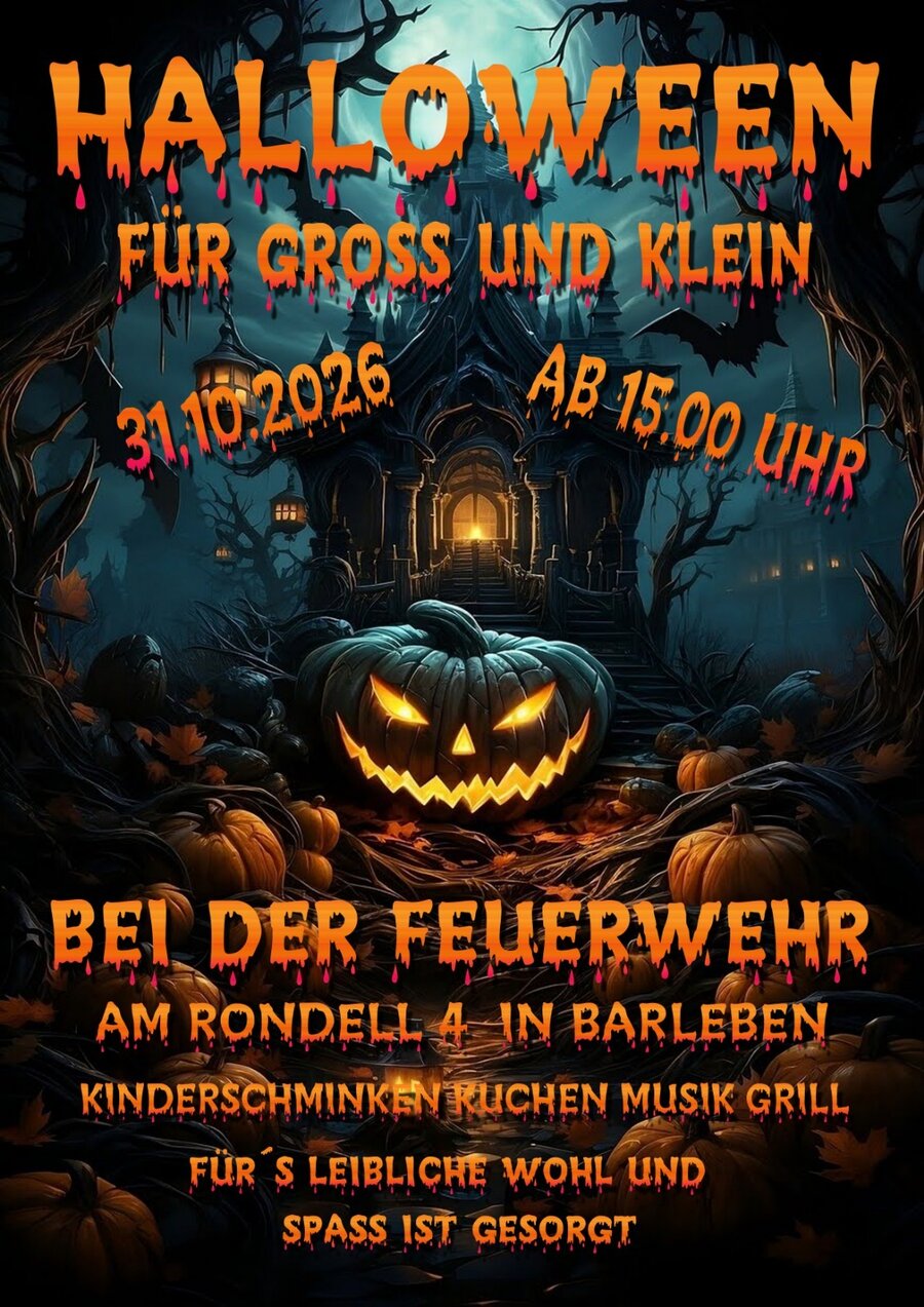 Interner Link: Zur Veranstaltung Halloween bei der Barleber Feuerwehr